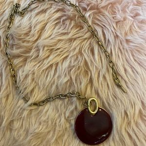 Vintage Red Medallion choker necklace